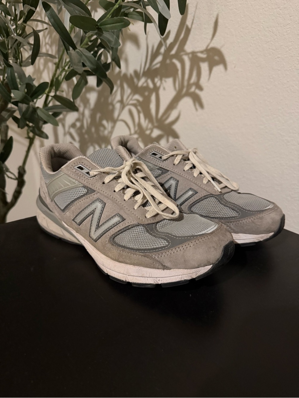 New Balance M990GL5 Men's Light Grey Suede & Mesh Sneakers